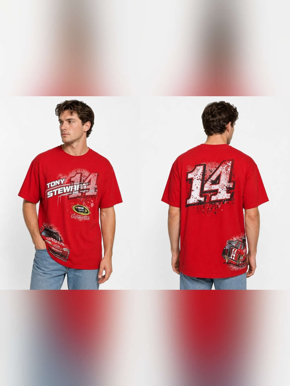 Tony Stewart 2011 3-Time Champion NASCAR T-Shirt 2XL Racing Sport Blokecore